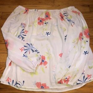 GAP floral off the shoulder shirt